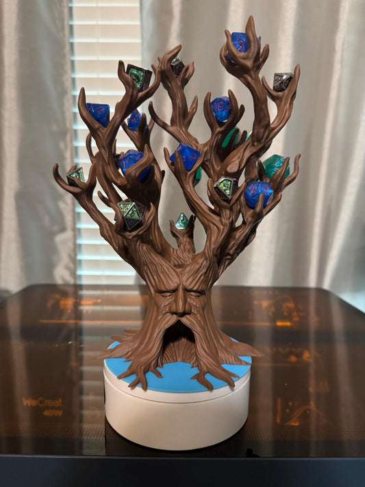 Treant Dice Rolling Tower & Display: Holds 21 Dice, DnD RPG